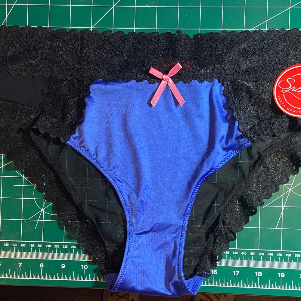 Blue and Black Lace Panty